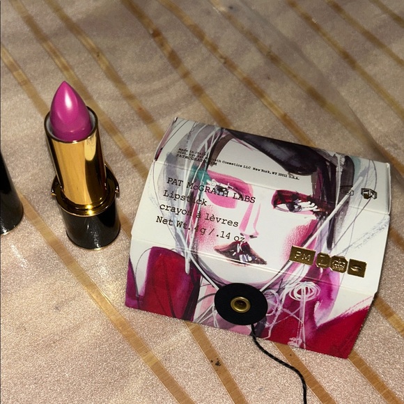 New Pat McGrath Luxe Fuchsia Lipstick Perfect Holiday Mauve Pink!  Gift Ready - Picture 2 of 3